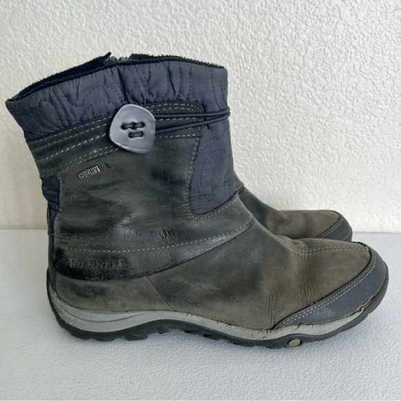 Merrell Dewbrook Zip Waterproof Active Heat Winter Rain Boots Sz 8.5 - Picture 1 of 7
